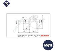 JOINT KIT DRIVE SHAFT DP2110.10.1319 FOR MERCEDES-BENZ B-CLASS/Sports/Tourer