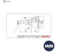 JOINT KIT DRIVE SHAFT DP2110.10.1321 FOR MERCEDES-BENZ B-CLASS/Sports/Tourer