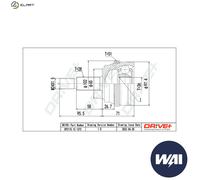 JOINT KIT DRIVE SHAFT DP2110.10.1372 FOR RENAULT MASTER/II/Platform/Chassis 2.5L