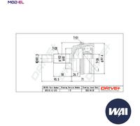 JOINT KIT DRIVE SHAFT DP2110.10.1372 FOR RENAULT MASTER/II/Platform/Chassis 2.5L