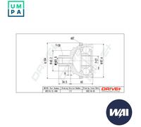 Driveshaft CV joint DP2110.10.1498 Drve+ for VW TRANSPORTER Mk IV Van