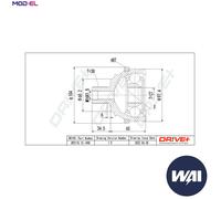Driveshaft CV joint DP2110.10.1498 Drve+ for VW TRANSPORTER Mk IV Van