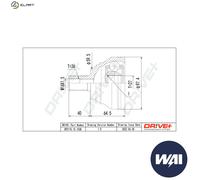 JOINT KIT DRIVE SHAFT DP2110.10.1538 FOR VW SEAT CCTA/BPY/CBFA 2.0L 4cyl 2.0L