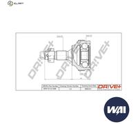 JOINT KIT DRIVE SHAFT DP2110.10.1549 FOR PEUGEOT PARTNER/Platform/Chassis/MPV