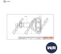 JOINT KIT DRIVE SHAFT DP2110.10.1556 FOR PEUGEOT EXPERT/Platform/Chassis/Van 407
