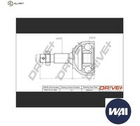 Driveshaft CV joint DP2110.10.1556 Drve+ for PEUGEOT FIAT CITROËN TOYOTA DS