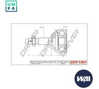 JOINT KIT DRIVE SHAFT DP2110.10.1556 FOR PEUGEOT EXPERT/Platform/Chassis/Van 407