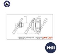 JOINT KIT DRIVE SHAFT DP2110.10.1556 FOR PEUGEOT EXPERT/Platform/Chassis/Van 407