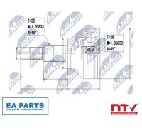 Joint Kit, drive shaft for ALFA ROMEO 159 NTY NPZ-AR-014