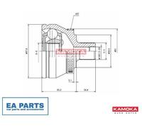 Joint Kit, drive shaft for AUDI A1 A2 A4 A6 KAMOKA 6560 fits Wheel Side