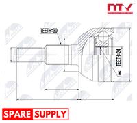 JOINT KIT, DRIVE SHAFT FOR CADILLAC NTY NPZ-CH-020 FITS FRONT AXLE, WHEEL SIDE