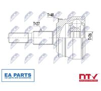 Joint Kit, drive shaft for CHRYSLER 300C NTY NPZ-CH-032 fits Rear Axle