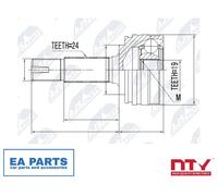 Joint Kit, drive shaft for CITROËN C1 NTY NPZ-TY-083 fits Wheel Side