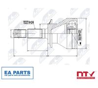 Joint Kit, drive shaft for DAIHATSU BEGO NTY NPZ-DA-013 fits Wheel Side