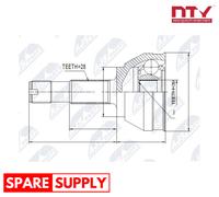 JOINT KIT, DRIVE SHAFT FOR FIAT DUCATO NTY NPZ-FT-019 FITS WHEEL SIDE