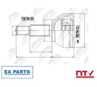 Joint Kit, drive shaft for FORD FIESTA NTY NPZ-FR-019 fits Wheel Side
