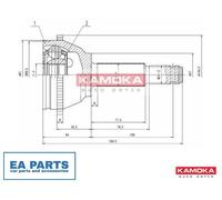 Joint Kit, drive shaft for FORD TRANSIT KAMOKA 6281 fits Wheel Side