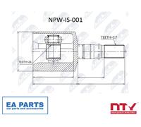 Joint Kit, drive shaft for ISUZU BIGHORN I NTY NPW-IS-001 fits Front Axle Right