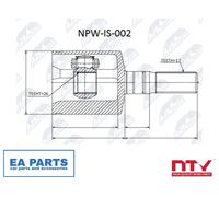 Joint Kit, drive shaft for ISUZU BIGHORN I NTY NPW-IS-002 fits Front Axle Left