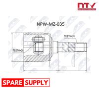 JOINT KIT, DRIVE SHAFT FOR MAZDA FORD KIA NTY NPW-MZ-035