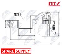 JOINT KIT, DRIVE SHAFT FOR NISSAN NTY NPZ-NS-087 FITS WHEEL SIDE, FRONT AXLE