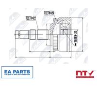 Joint Kit, drive shaft for OPEL COMBO CORSA C MERIVA A NTY NPZ-PL-015