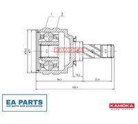 Joint Kit, drive shaft for OPEL CORSA C KAMOKA 8717 fits Front Axle