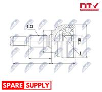 JOINT KIT, DRIVE SHAFT FOR RENAULT CLIO NTY NPZ-RE-053 FITS FRONT AXLE