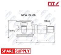 JOINT KIT, DRIVE SHAFT FOR SUZUKI NTY NPW-SU-003 FITS TRANSMISSION SIDED