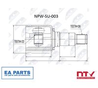 Joint Kit, drive shaft for SUZUKI NTY NPW-SU-003 fits Transmission Sided NEW