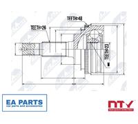 Joint Kit, drive shaft for TOYOTA CARINA CELICA Coupe COROLLA NTY NPZ-TY-016