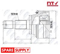 JOINT KIT, DRIVE SHAFT FOR TOYOTA NTY NPZ-TY-011 FITS WHEEL SIDE, FRONT AXLE