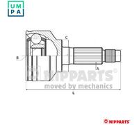 JOINT KIT DRIVE SHAFT J2820508 FOR KIA A5D 1.5L 4cyl RIO