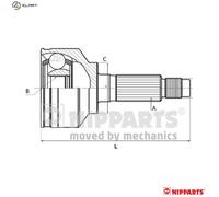 JOINT KIT DRIVE SHAFT J2820508 FOR KIA A5D 1.5L 4cyl RIO