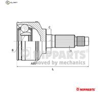 JOINT KIT DRIVE SHAFT J2821139 FOR NISSAN QG18DE 1.8L 4cyl TINO