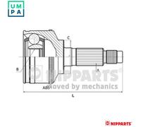 JOINT KIT DRIVE SHAFT J2821139 FOR NISSAN QG18DE 1.8L 4cyl TINO
