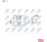 NTY NPW-BM-124 Joint kit, drive shaft