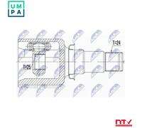 NTY NPW-TY-158 Joint kit, drive shaft