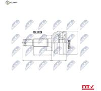 NTY NPZ-DA-016 Joint kit, drive shaft