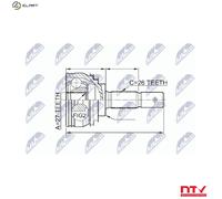 NTY NPZ-TY-092 CV joint kit
