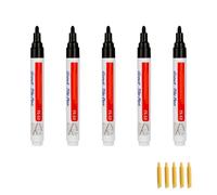 Joint Marker Pen with Angled Nib for Grout, Black | Angled Applicator and Spare Replacement Tip for Grout Seam Care in Wet Zones, Sink Seam Detail Repair Around Home