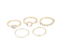 Joint Ring Ring Set Stacking Ring Accessories Simple Extra-Thin Metal Feeling Lightweight Pearl Heart Women's Creative And Exquisite Workmanship Durability and fashion