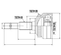 Drive Shaft Joint, CV Outer/Brake Shaft for OPEL Astra F 1.7D/TD 1.8 2.0 -98 A