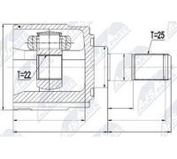 Joint Set Inner KIA RIO MT 05- New