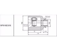 Joint Set Inner Mazda 626 GE /MTM/ 2.5 V6 1991- New