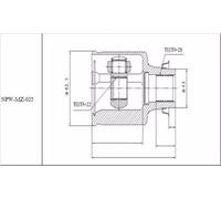 NTY NPW-MZ-025 Joint kit, drive shaft