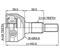 Joint Set, Drive Shaft/Outer Compatible With Cadillac CTS II 07-13, STS 04-12, S