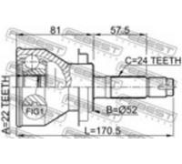 NTY NPZ-DA-013 Joint kit, drive shaft