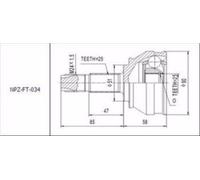 Joint set outer Fiat Punto II / Punto III / Bravo new