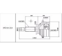 NTY NPZ-KA-310 Joint kit, drive shaft